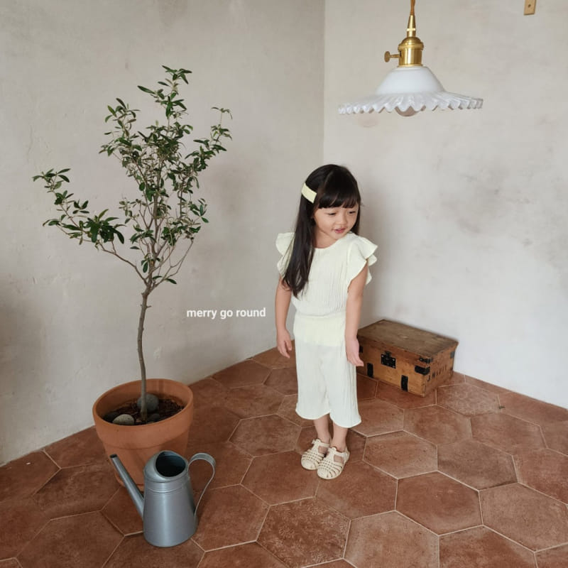 Merry Go Round - Korean Children Fashion - #littlefashionista - Shine Pleats Top Bottom Set - 9