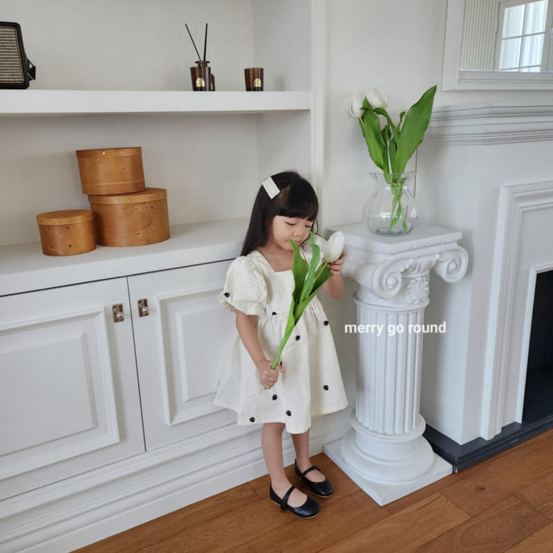 Merry Go Round - Korean Children Fashion - #magicofchildhood - Rose Embroidery One-Piece - 8