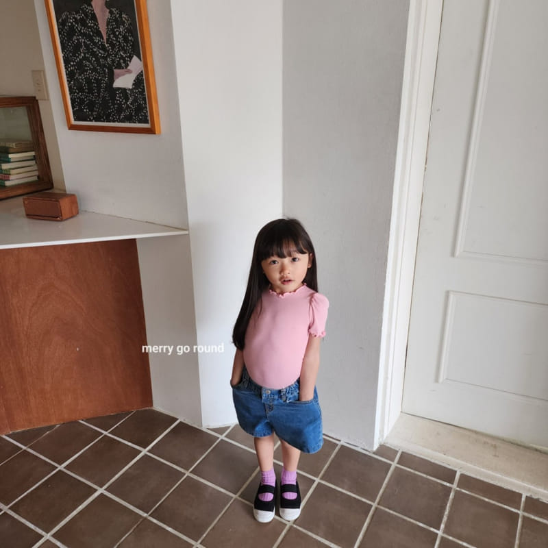 Merry Go Round - Korean Children Fashion - #magicofchildhood - Shirring Terry Tee - 3