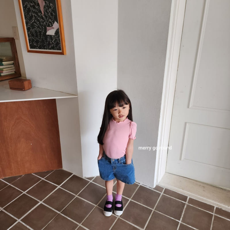 Merry Go Round - Korean Children Fashion - #magicofchildhood - Shirring Terry Tee - 4