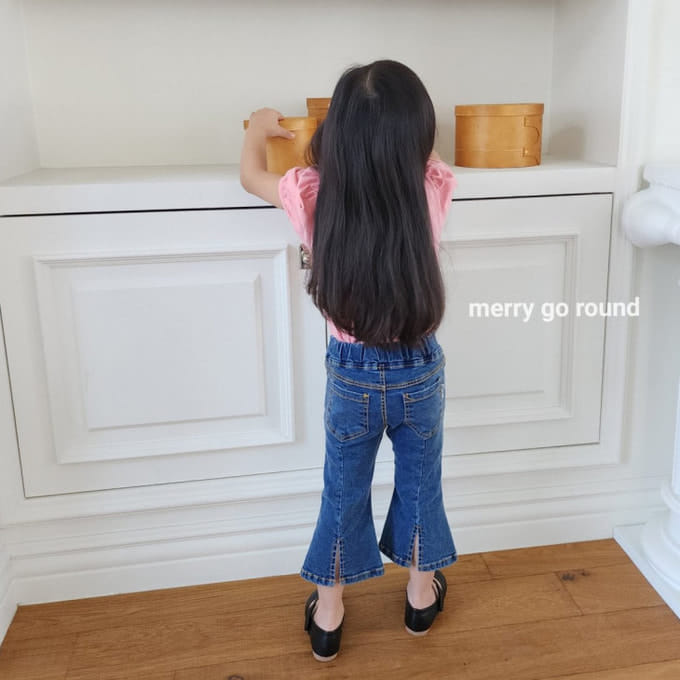 Merry Go Round - Korean Children Fashion - #minifashionista - Slit Boots Cut Pants