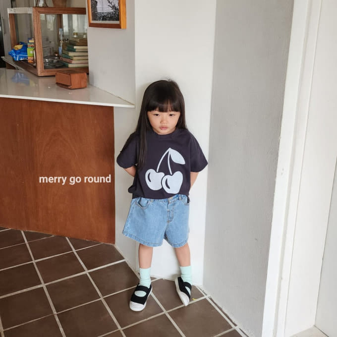Merry Go Round - Korean Children Fashion - #prettylittlegirls - Cherry Tee