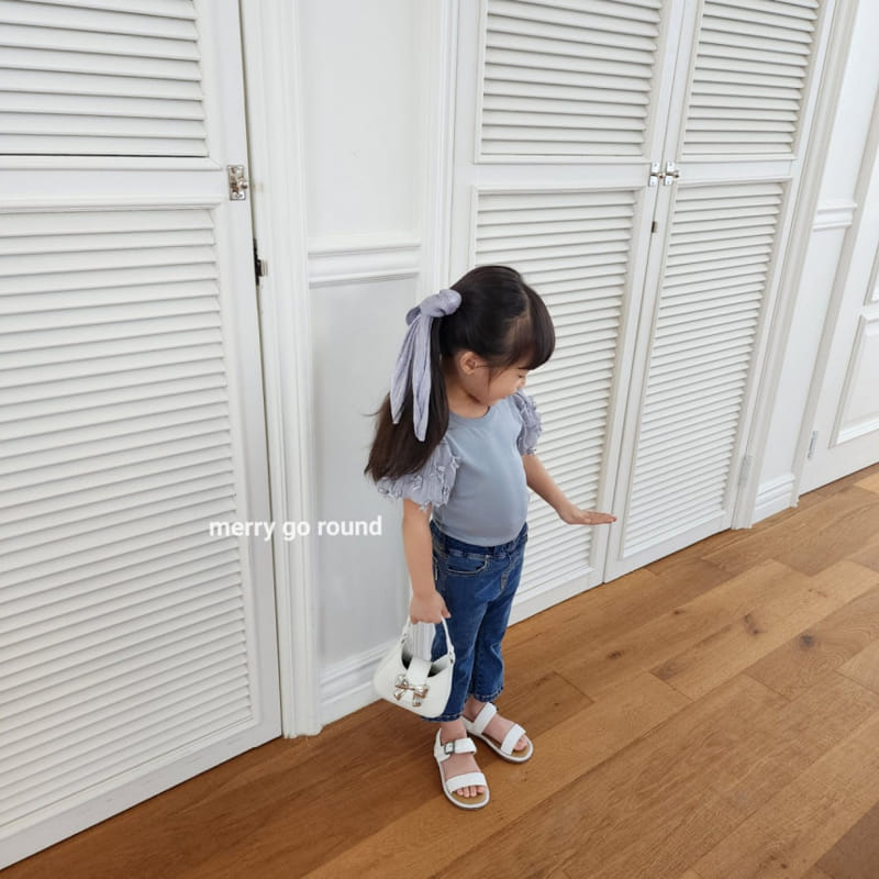 Merry Go Round - Korean Children Fashion - #todddlerfashion - Ribbon Puff Tee - 9