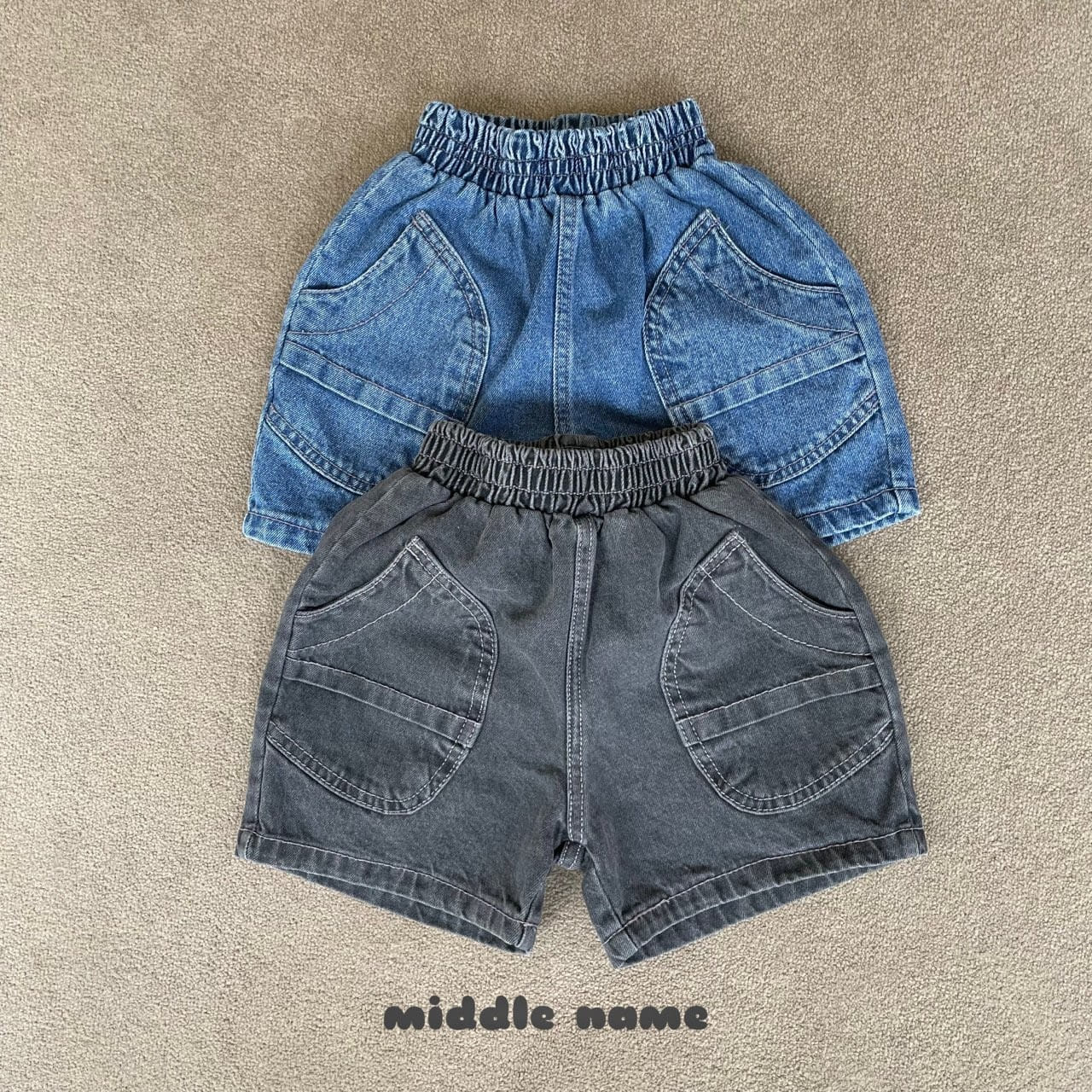 Middle Name - Korean Children Fashion - #Kfashion4kids - Big Pocket Denim Pants - 6