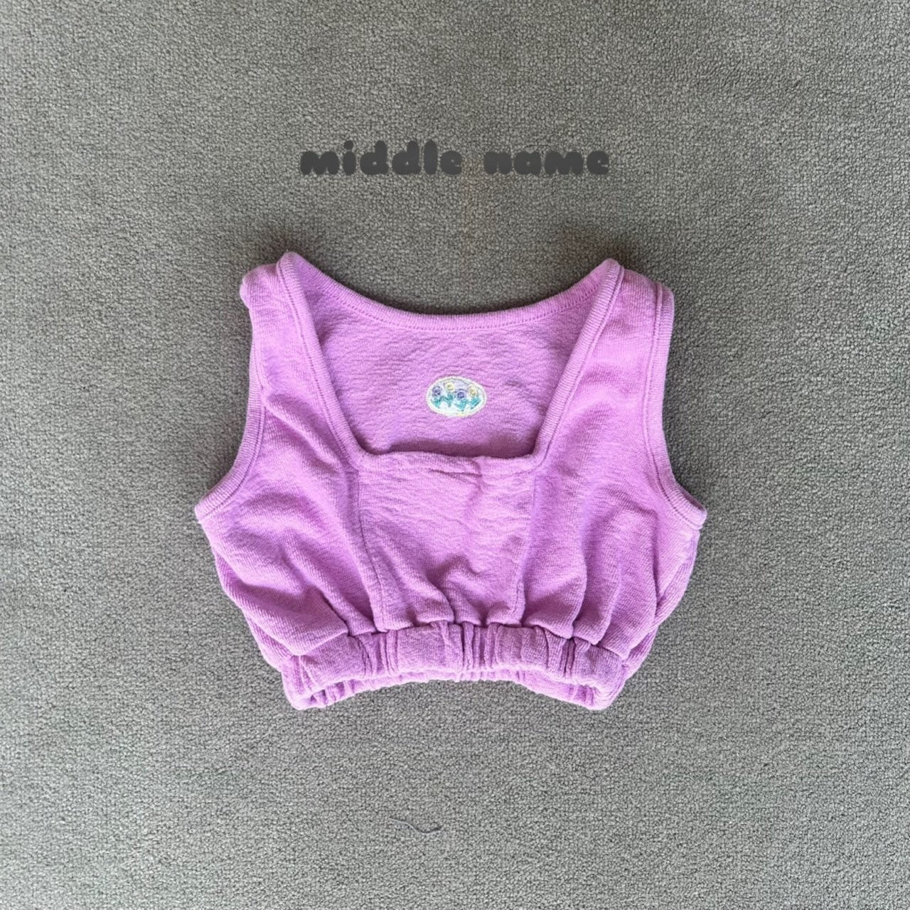 Middle Name - Korean Children Fashion - #childofig - Crop Emboridery Sleeveless Tee - 6