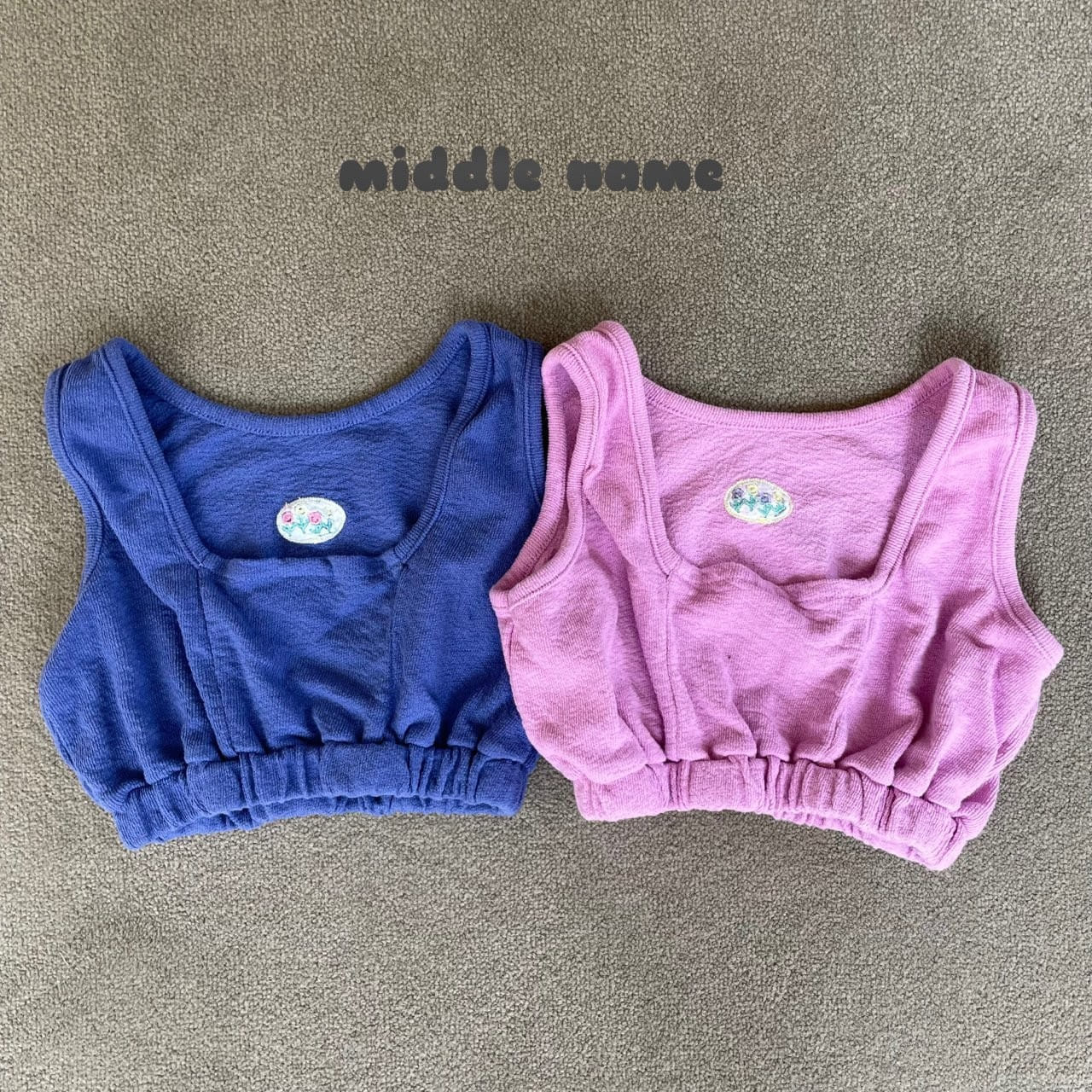 Middle Name - Korean Children Fashion - #childrensboutique - Crop Emboridery Sleeveless Tee - 7