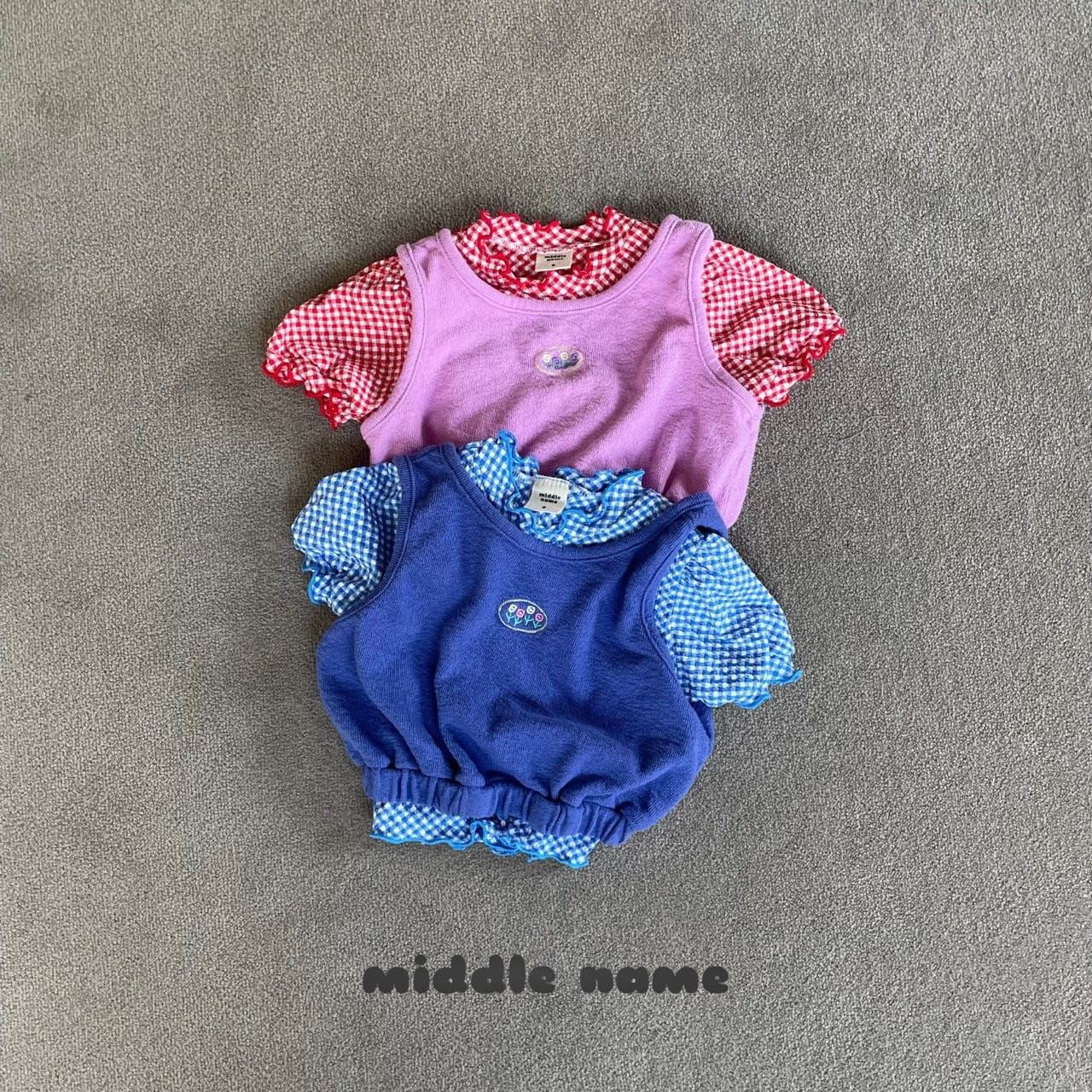 Middle Name - Korean Children Fashion - #designkidswear - Crop Emboridery Sleeveless Tee - 8