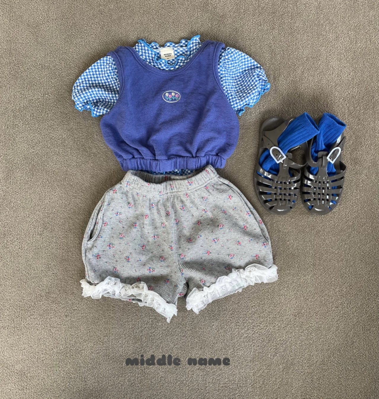 Middle Name - Korean Children Fashion - #fashionkids - Crop Emboridery Sleeveless Tee - 10