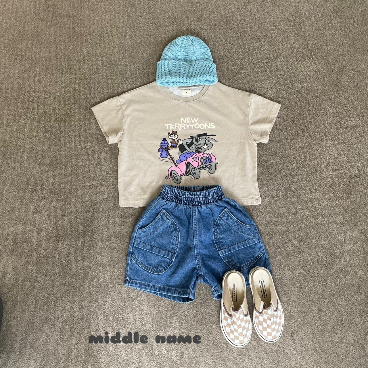 Middle Name - Korean Children Fashion - #fashionkids - Pig Terry Toon Tee - 5