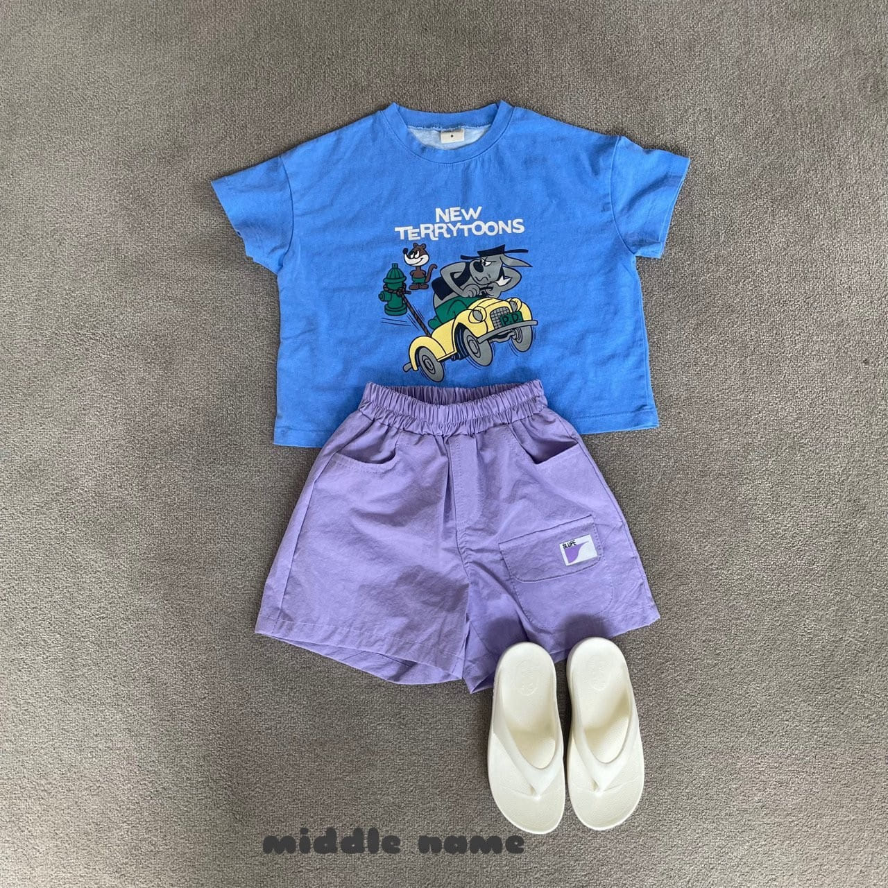 Middle Name - Korean Children Fashion - #kidsstore - Pig Terry Toon Tee - 7