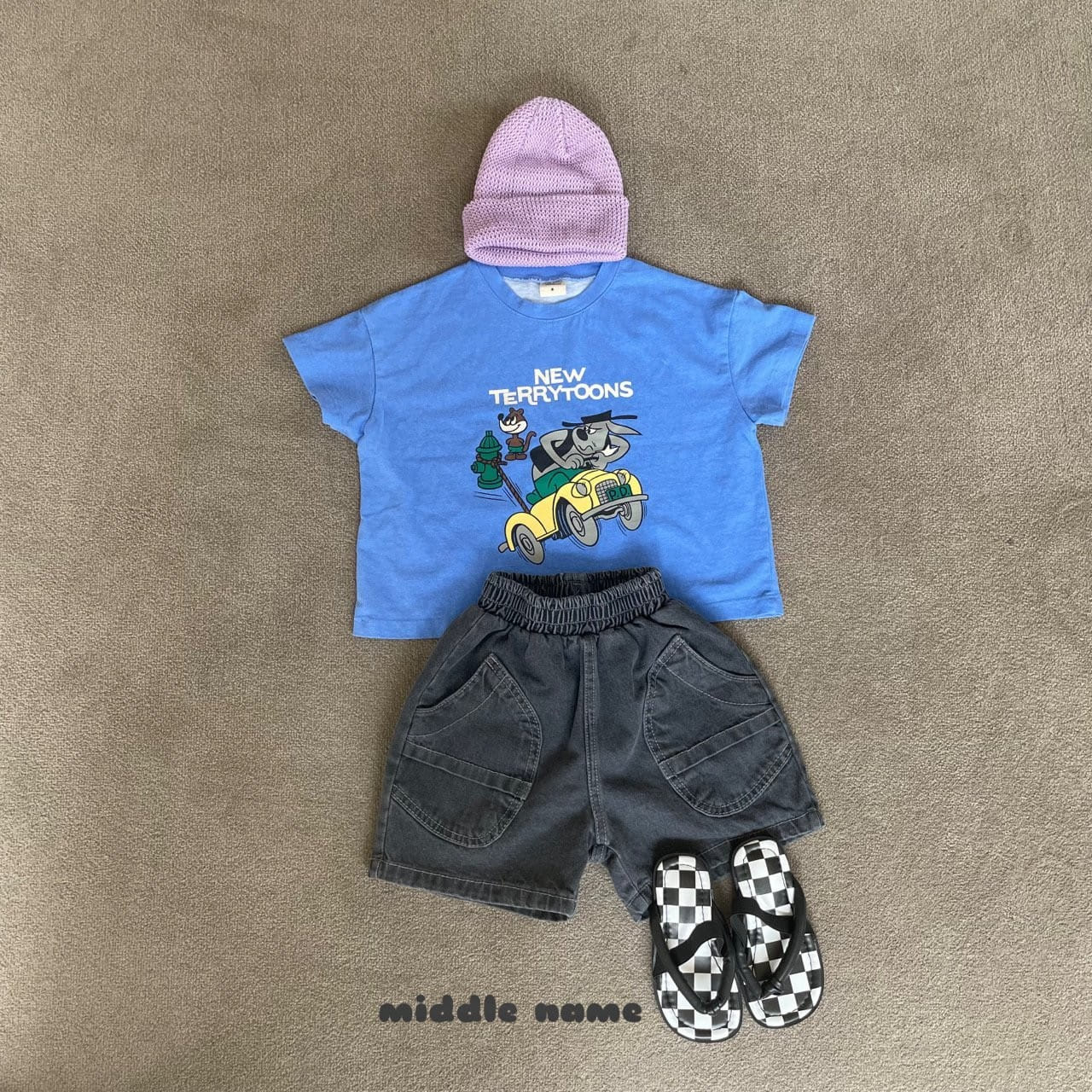 Middle Name - Korean Children Fashion - #kidzfashiontrend - Pig Terry Toon Tee - 8