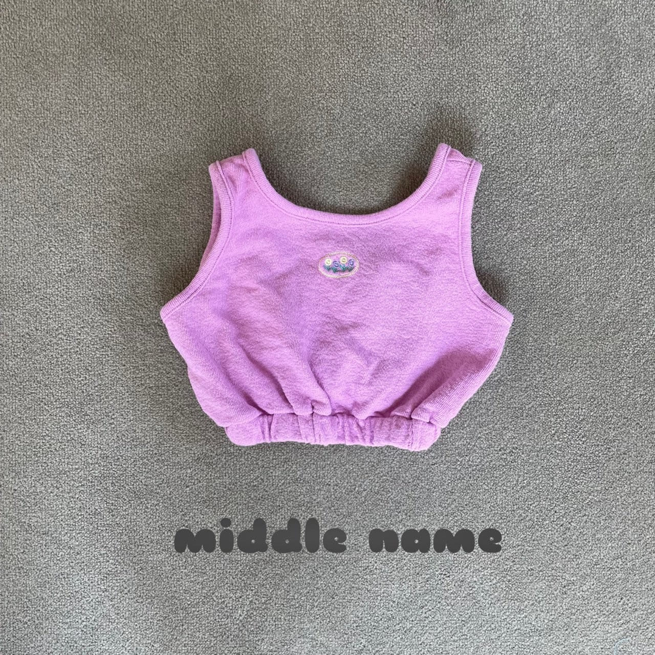 Middle Name - Korean Children Fashion - #prettylittlegirls - Crop Emboridery Sleeveless Tee - 2