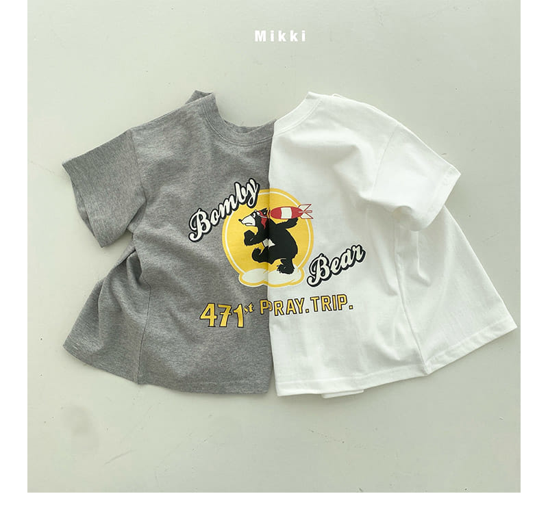 Mikki - Korean Children Fashion - #fashionkids - Bear Trip Short Sleeve Tee