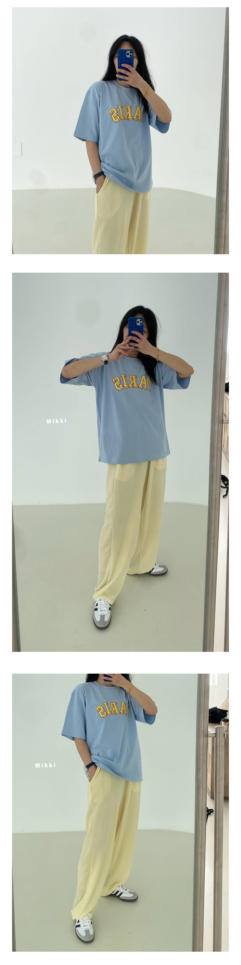 Mikki - Korean Children Fashion - #kidzfashiontrend - Paris Solid Short Sleevel Tee - 3