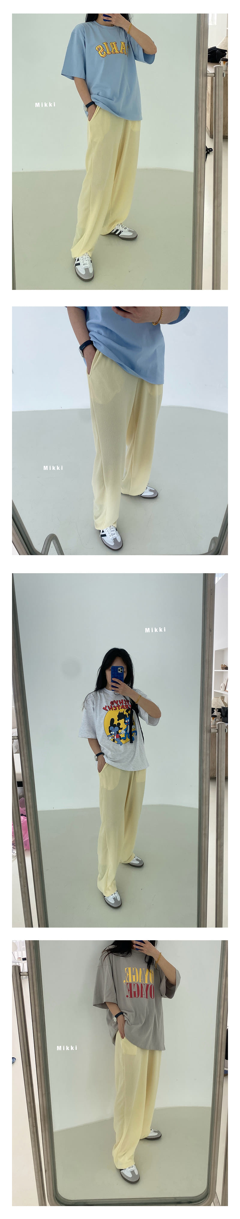 Mikki - Korean Children Fashion - #magicofchildhood - Unique Ice Wrinkle Pants With Mom - 3