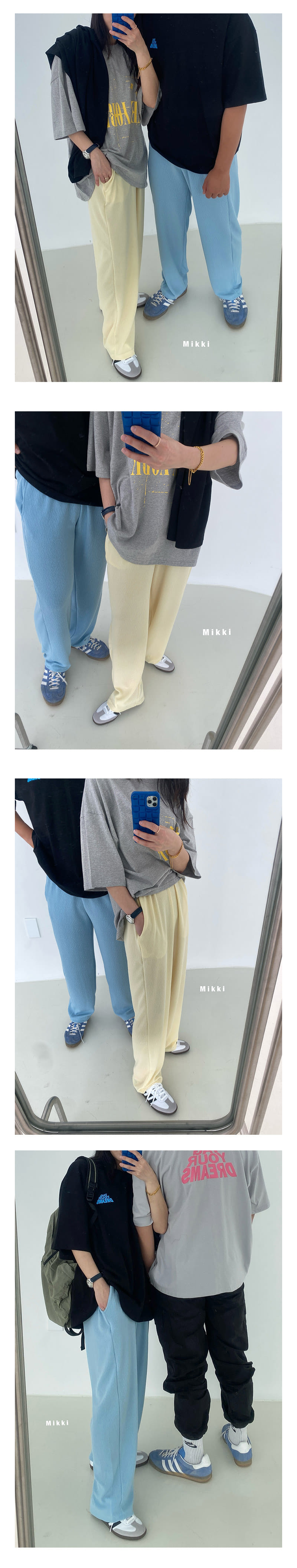 Mikki - Korean Children Fashion - #magicofchildhood - Unique Ice Wrinkle Pants With Mom - 4
