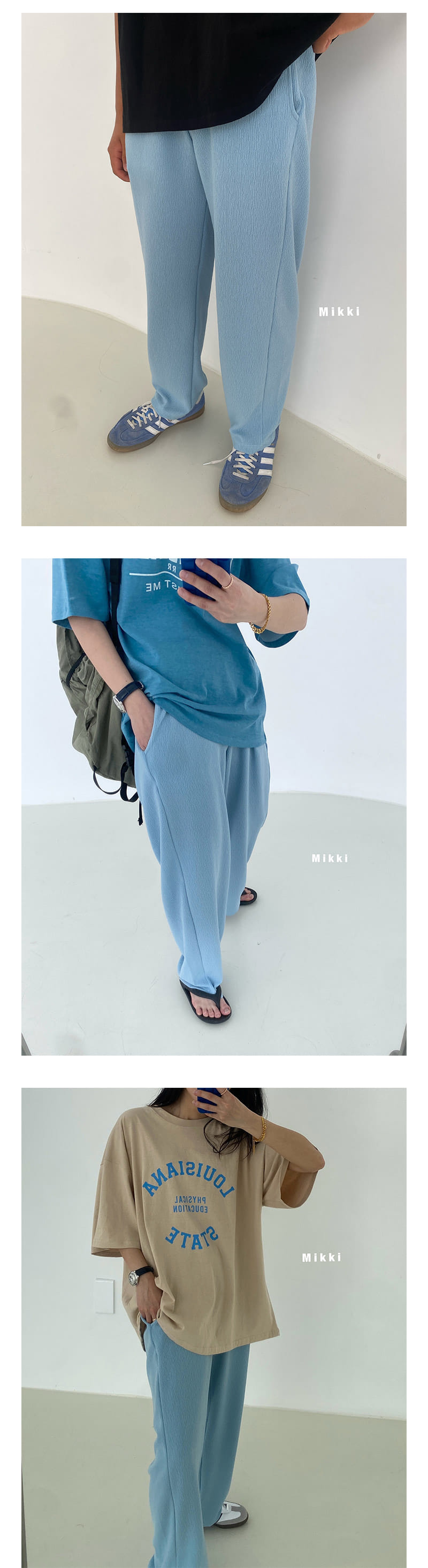 Mikki - Korean Children Fashion - #prettylittlegirls - Unique Ice Wrinkle Pants With Mom - 5