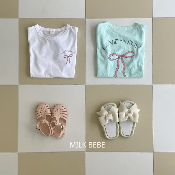 Milk Bebe - Korean Children Fashion - #Kfashion4kids - Ribbon Tee