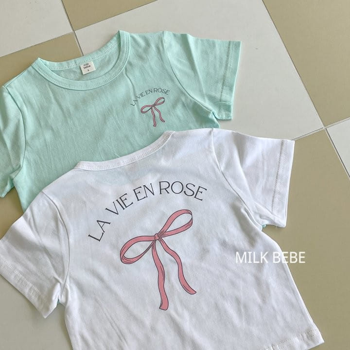 Milk Bebe - Korean Children Fashion - #childofig - Ribbon Tee - 7