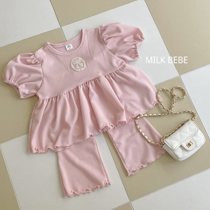 Milk Bebe - Korean Children Fashion - #fashionkids - Wendy Top Bottom Set - 9