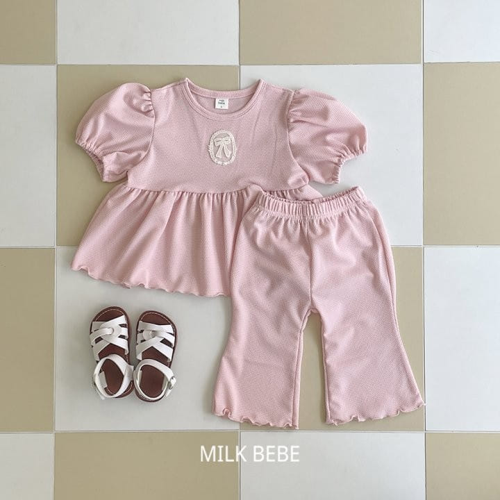 Milk Bebe - Korean Children Fashion - #kidsshorts - Wendy Top Bottom Set - 10