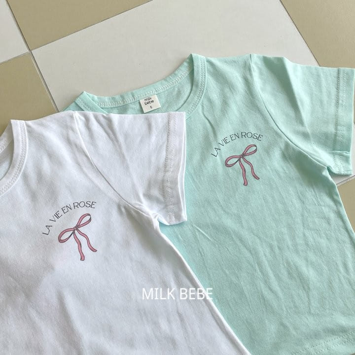 Milk Bebe - Korean Children Fashion - #magicofchildhood - Ribbon Tee - 3