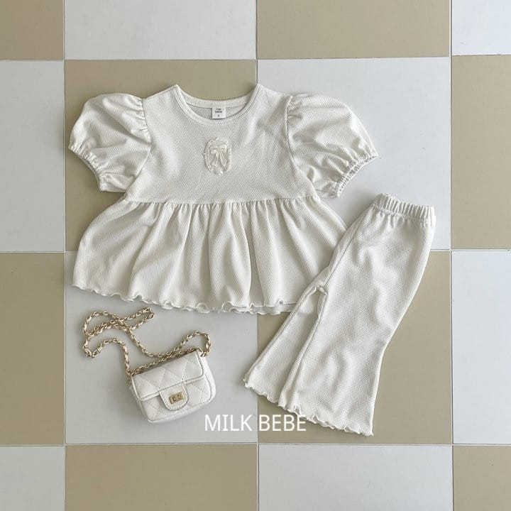Milk Bebe - Korean Children Fashion - #toddlerclothing - Wendy Top Bottom Set - 4