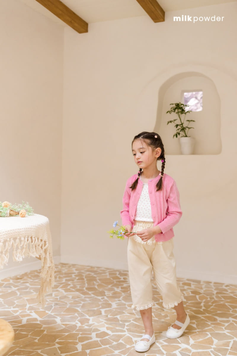 Milk Powder - Korean Children Fashion - #Kfashion4kids - Cream Cropped Pants - 6