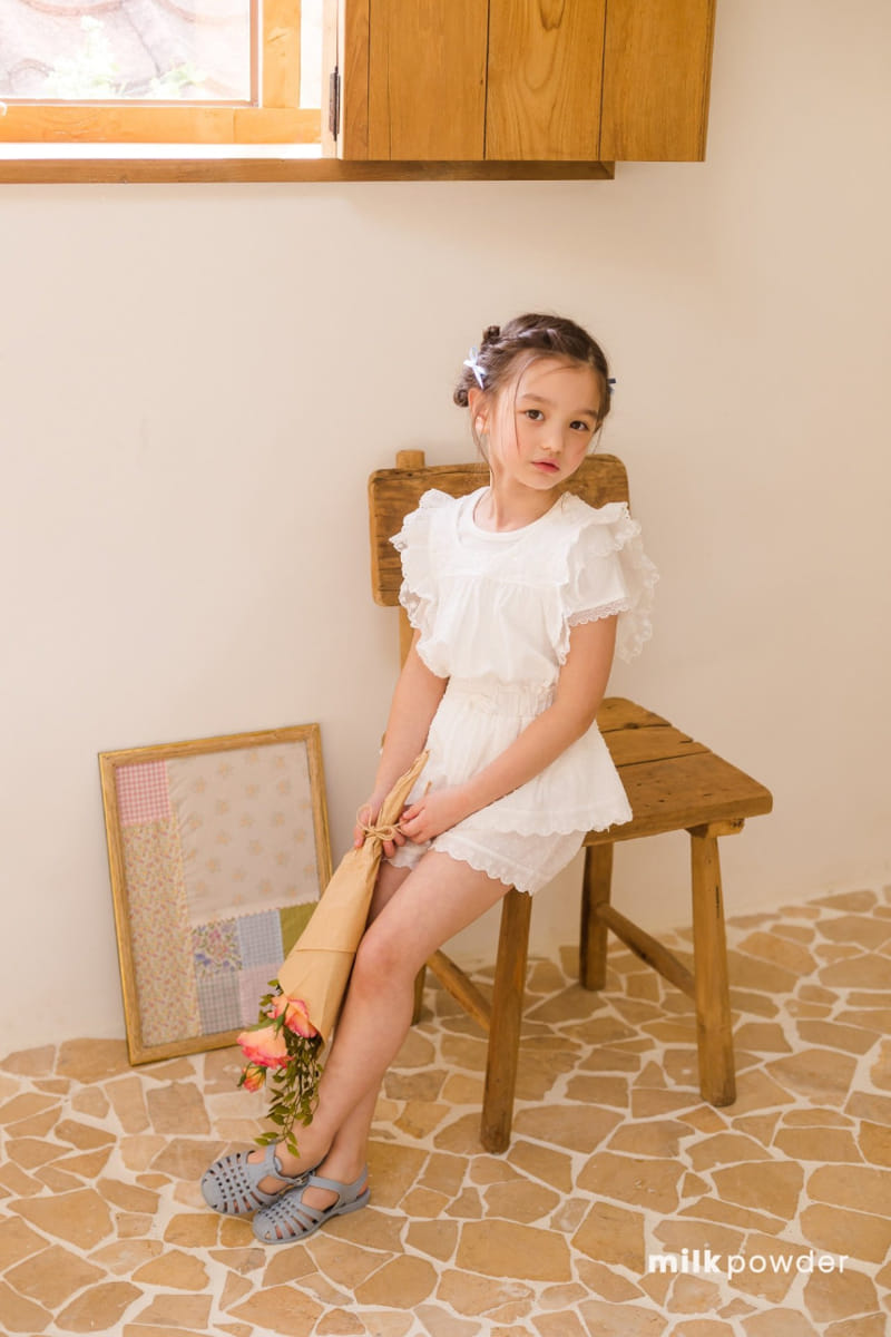 Milk Powder - Korean Children Fashion - #discoveringself - Salrang Lace PantS - 5