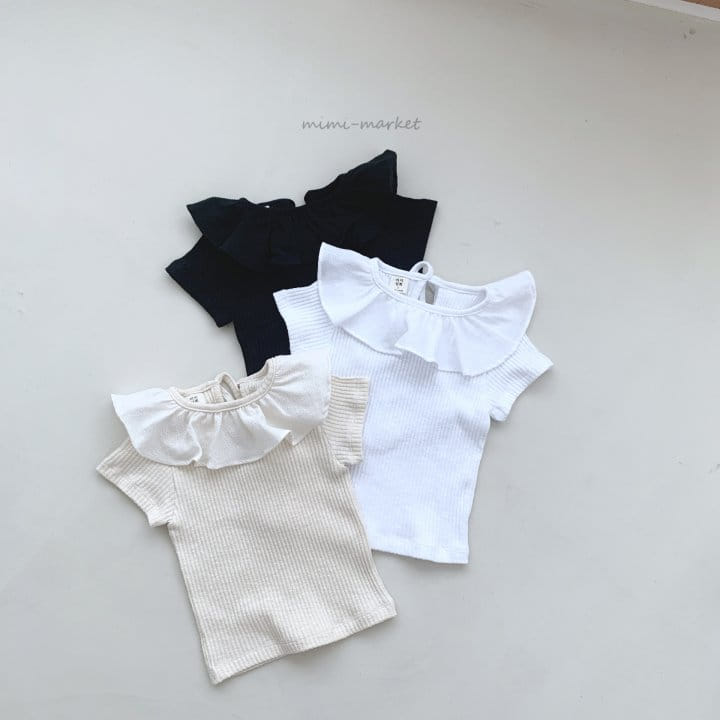 Mimi Market - Korean Baby Fashion - #babyoutfit - Frill Collar Tee