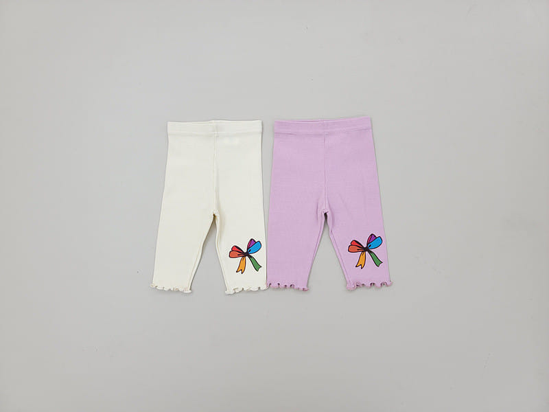 Mimico - Korean Children Fashion - #discoveringself - Ribbon Leggings - 6