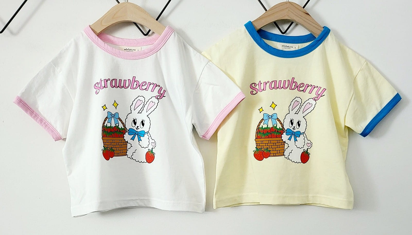 Miniature - Korean Children Fashion - #kidsstore - Bunny Strawberry Tee - 2