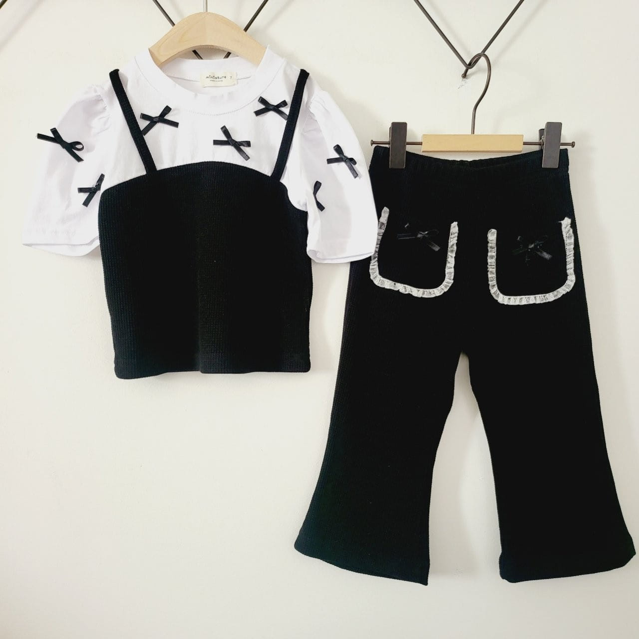 Miniature - Korean Children Fashion - #magicofchildhood - So Cute Top Bottom Set