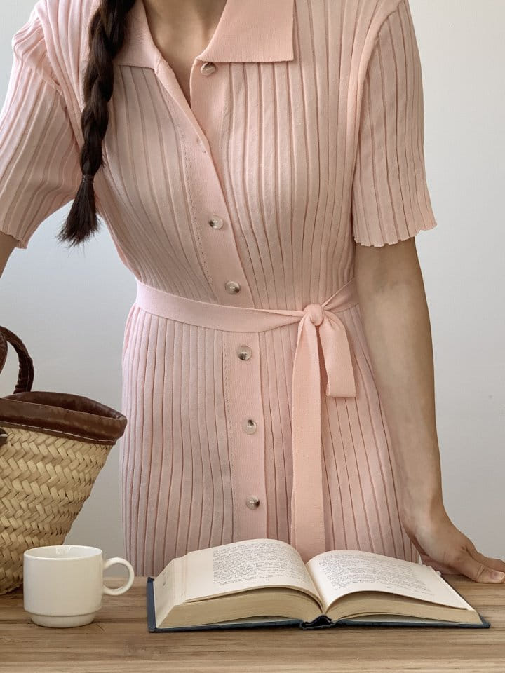 Moirai - Korean Women Fashion - #momslook - Collar One-Piece - 2