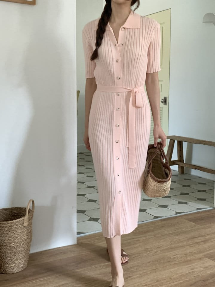 Moirai - Korean Women Fashion - #womensfashion - Collar One-Piece - 4