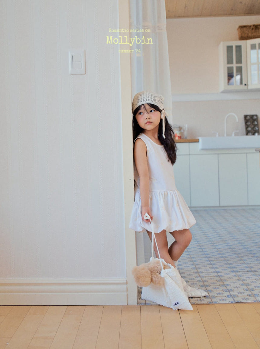 Mollybin - Korean Children Fashion - #Kfashion4kids - Ribbon Embroidery One-Piece - 7