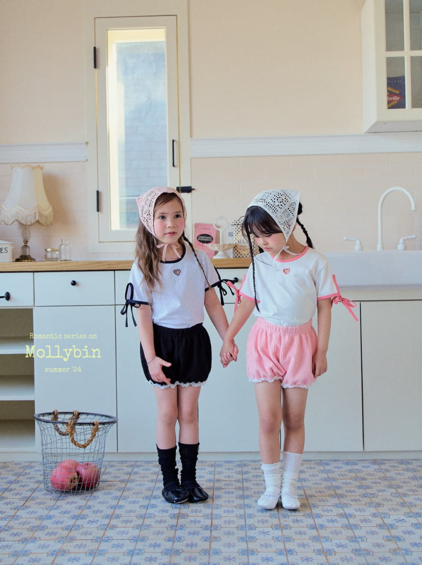Mollybin - Korean Children Fashion - #littlefashionista - Heart Punching Tee - 6