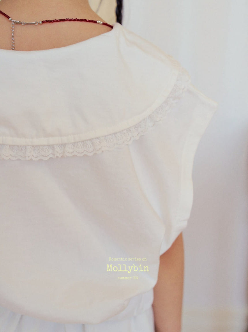 Mollybin - Korean Children Fashion - #prettylittlegirls - Sailor Lace Tee - 8