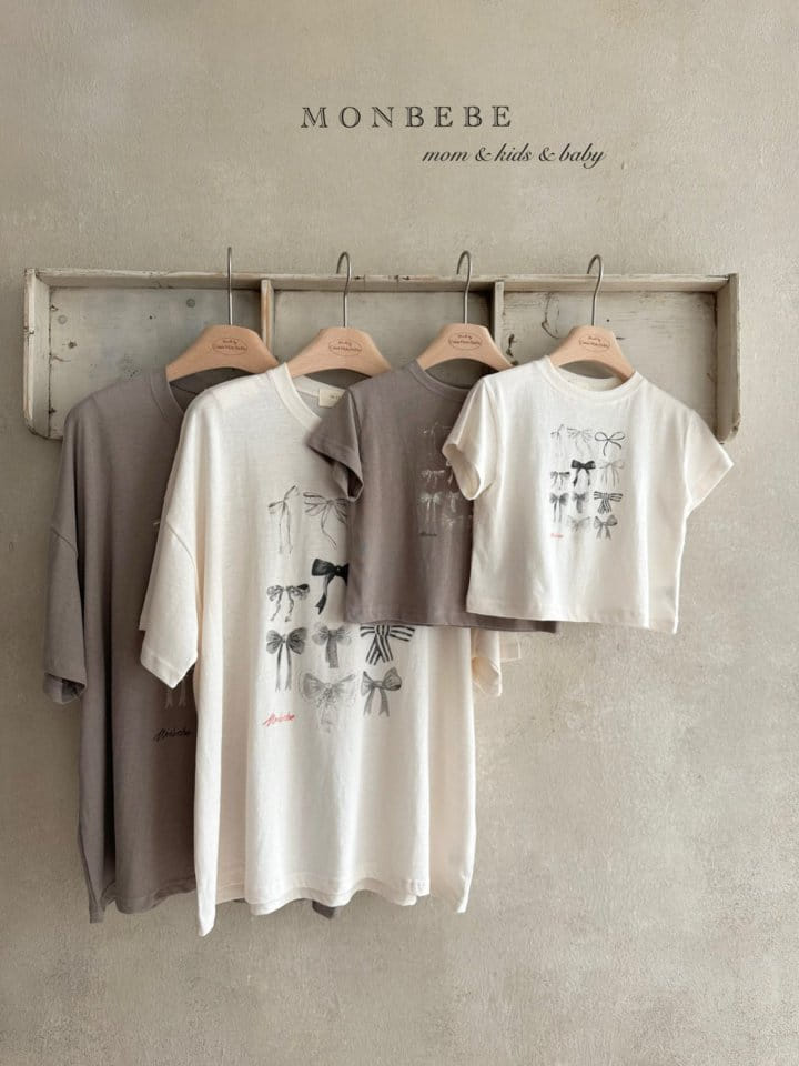 Monbebe - Korean Children Fashion - #kidsshorts - Adult Ribbon Tee