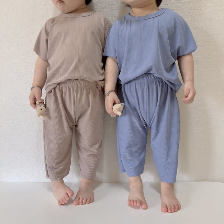 Moran - Korean Children Fashion - #discoveringself - Cool Pleats Top Bottom Set - 7
