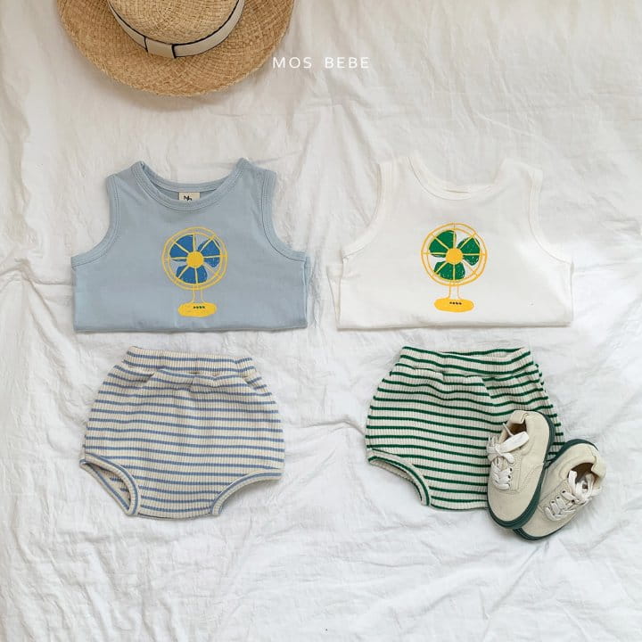 Mos Bebe - Korean Baby Fashion - #babyboutique - Fan Top Bottom Set