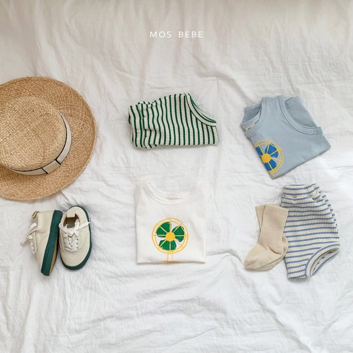 Mos Bebe - Korean Baby Fashion - #babyclothing - Fan Top Bottom Set - 3