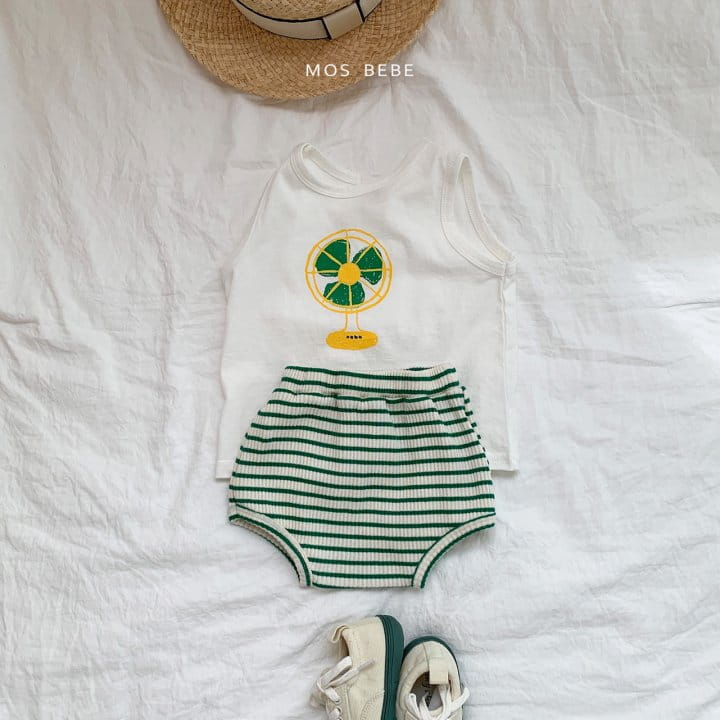 Mos Bebe - Korean Baby Fashion - #babyclothing - Fan Top Bottom Set - 4