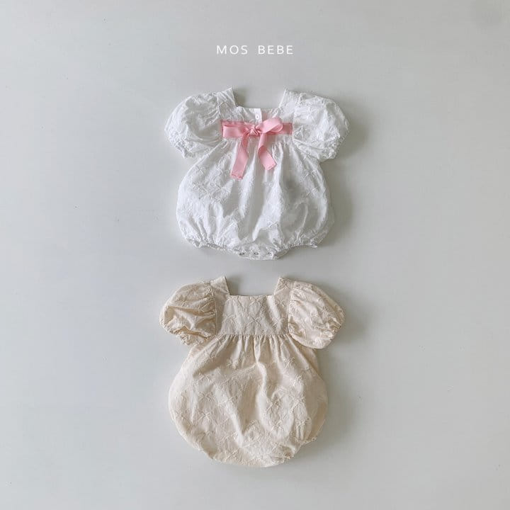 Mos Bebe - Korean Baby Fashion - #babygirlfashion - Ribbon Tie Body Suit - 6