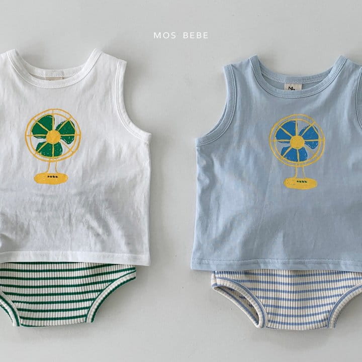 Mos Bebe - Korean Baby Fashion - #babygirlfashion - Fan Top Bottom Set - 6