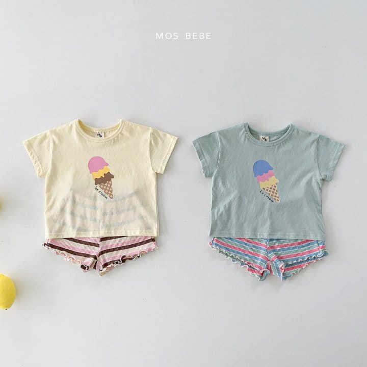 Mos Bebe - Korean Baby Fashion - #babylifestyle - Icecream Top Bottom Set - 5
