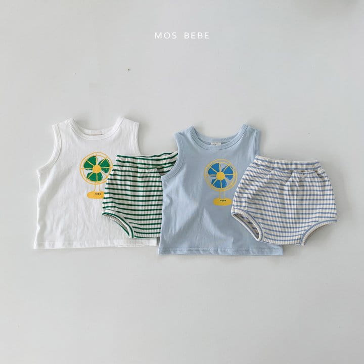 Mos Bebe - Korean Baby Fashion - #babyoninstagram - Fan Top Bottom Set - 8