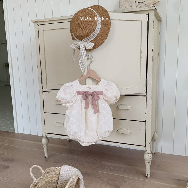 Mos Bebe - Korean Baby Fashion - #babyoutfit - Ribbon Tie Body Suit - 10