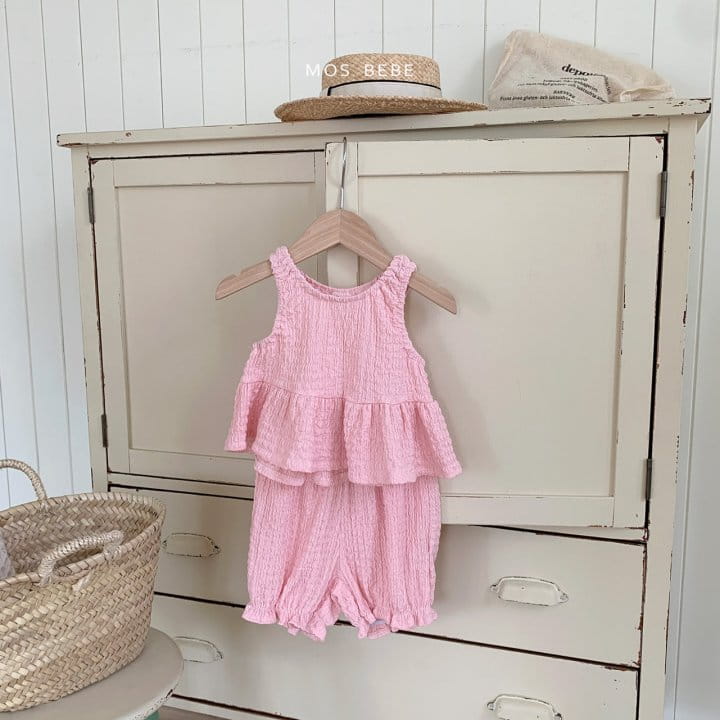 Mos Bebe - Korean Baby Fashion - #onlinebabyshop - Cotton Candy Top Bottom Set - 11