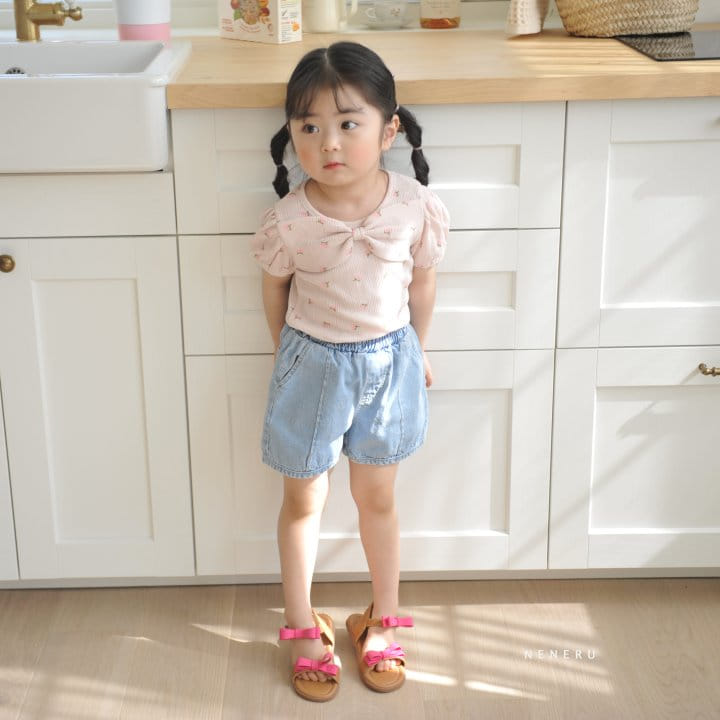 Neneru - Korean Baby Fashion - #babyfashion - Flower Ribbon Tee - 5